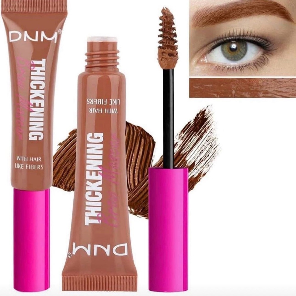 2Pcs Thickening Brow Mascara, Tinted Eyebrow Gel Waterproof, Rich Auburn